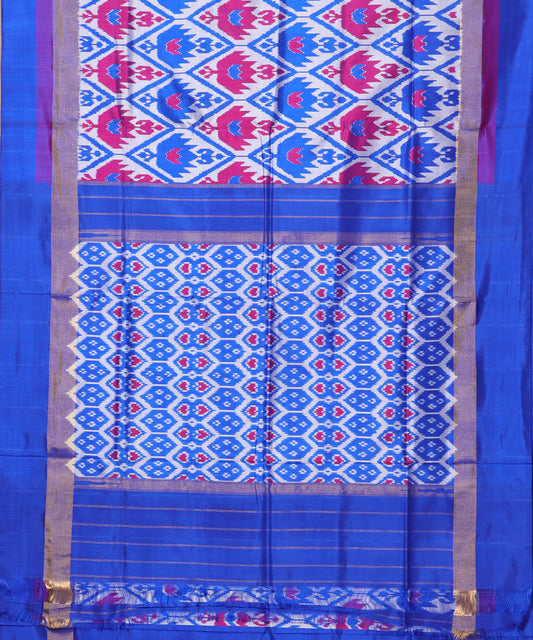 Multi-color handloom rajkot silk saree