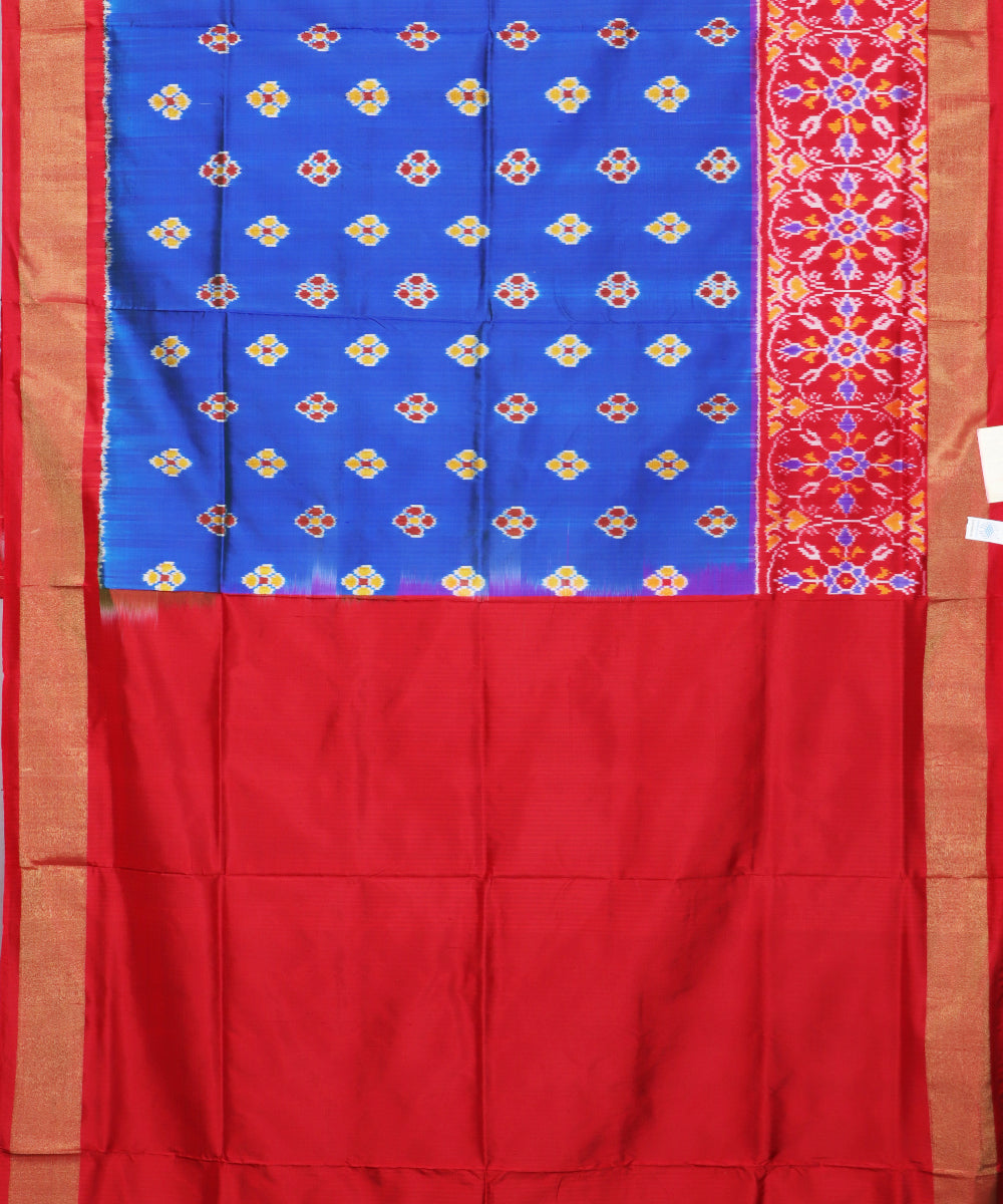 Blue color handloom rajkot silk saree