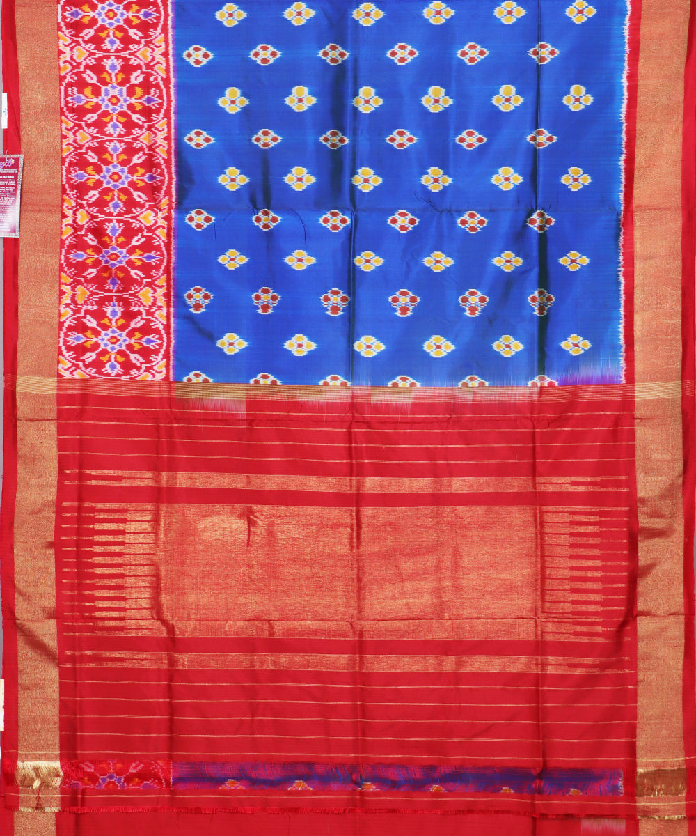 Blue color handloom rajkot silk saree