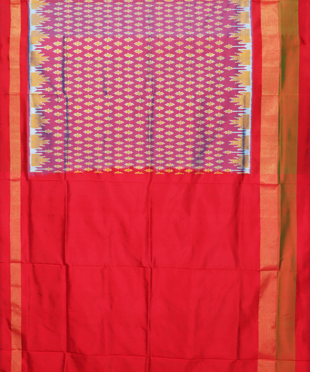 Multi-shade handloom rajkot silk saree