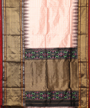 Salmon color handloom rajkot silk saree