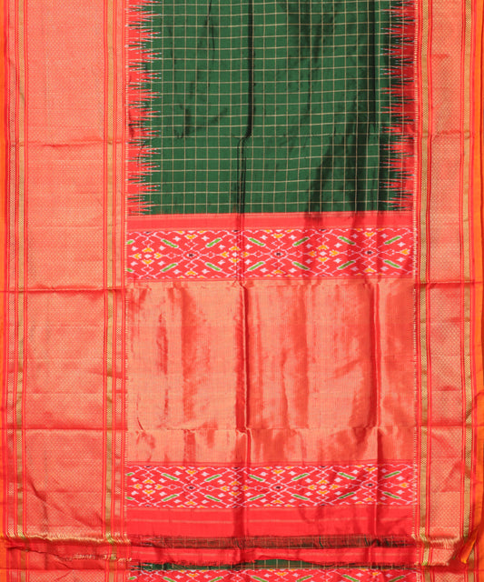 Sacramento green color handloom rajkot silk saree