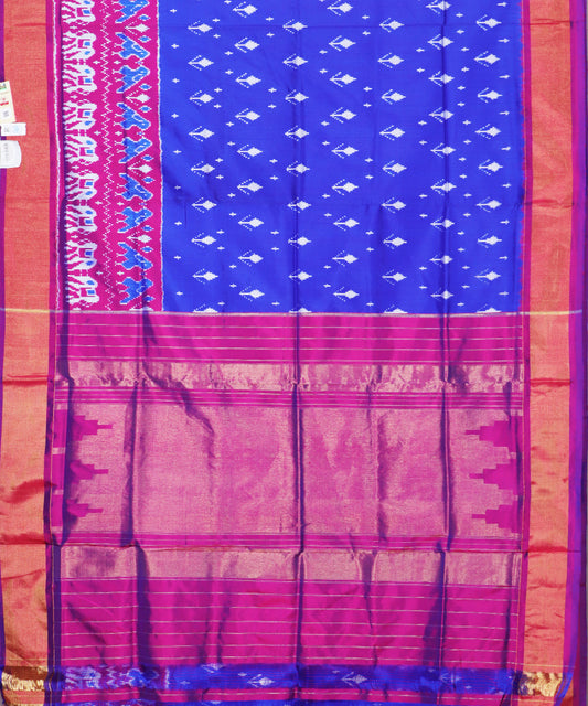 Blue color handloom rajkot silk saree