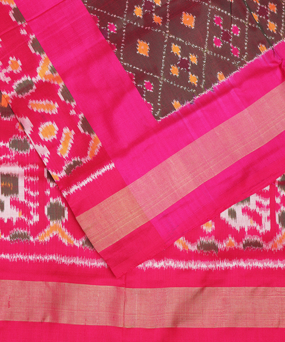 Multi-shade handloom rajkot silk saree