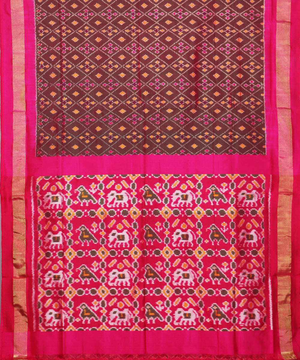 Multi-shade handloom rajkot silk saree