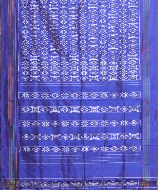 Space blue color handloom rajkot silk saree