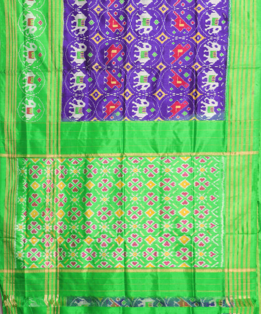Navy blue color handloom rajkot silk saree