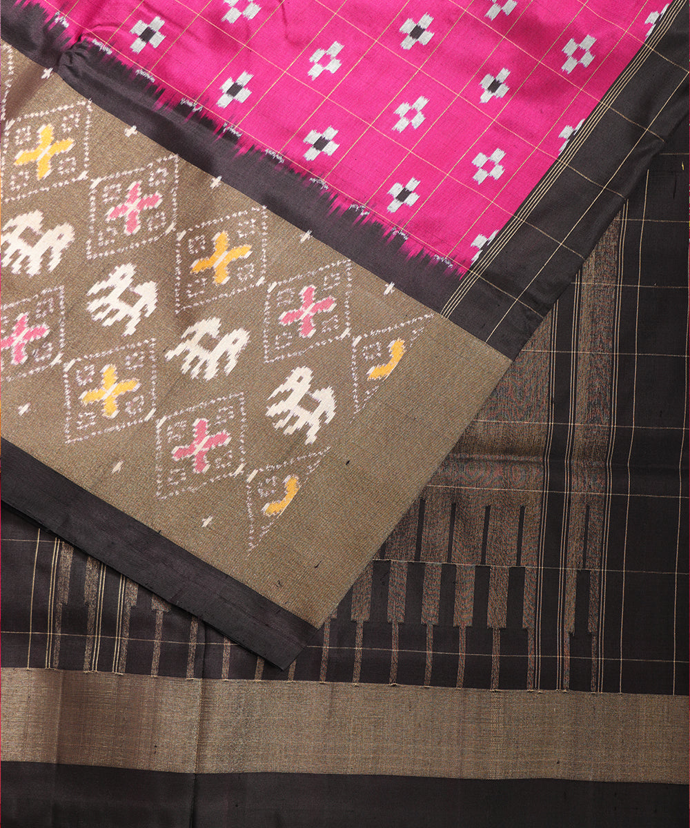 Fandango violet color handloom rajkot silk saree