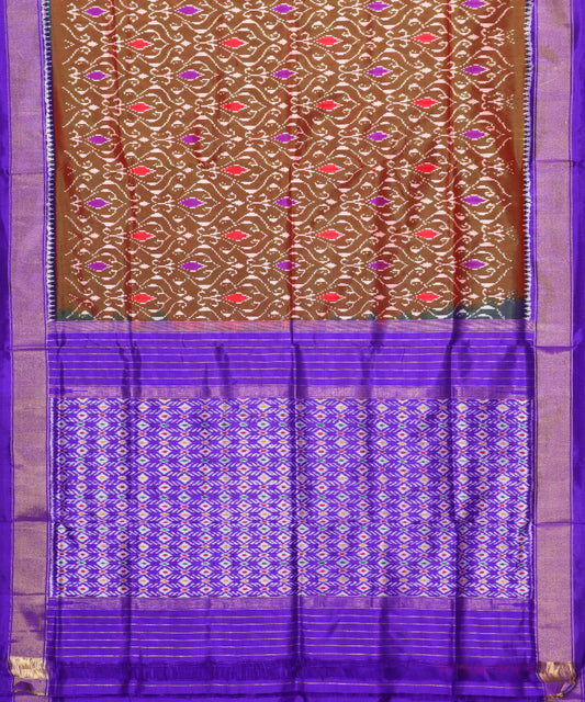 Multi-shade color handloom rajkot silk saree