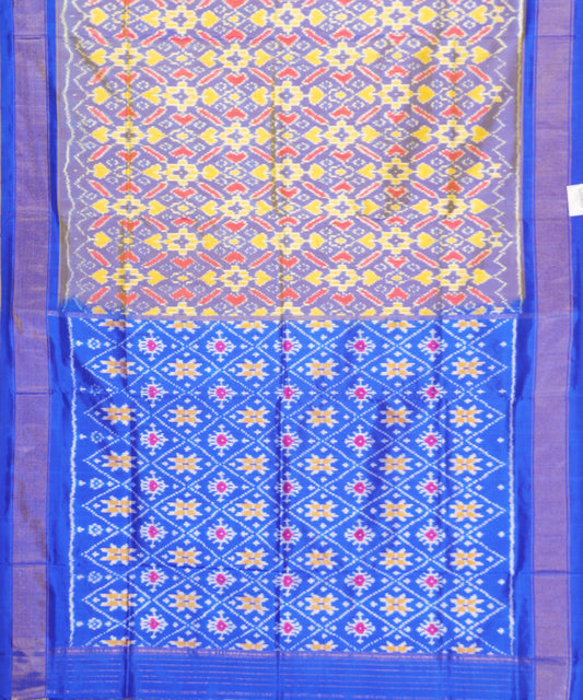 Multi-shade color handloom rajkot silk saree