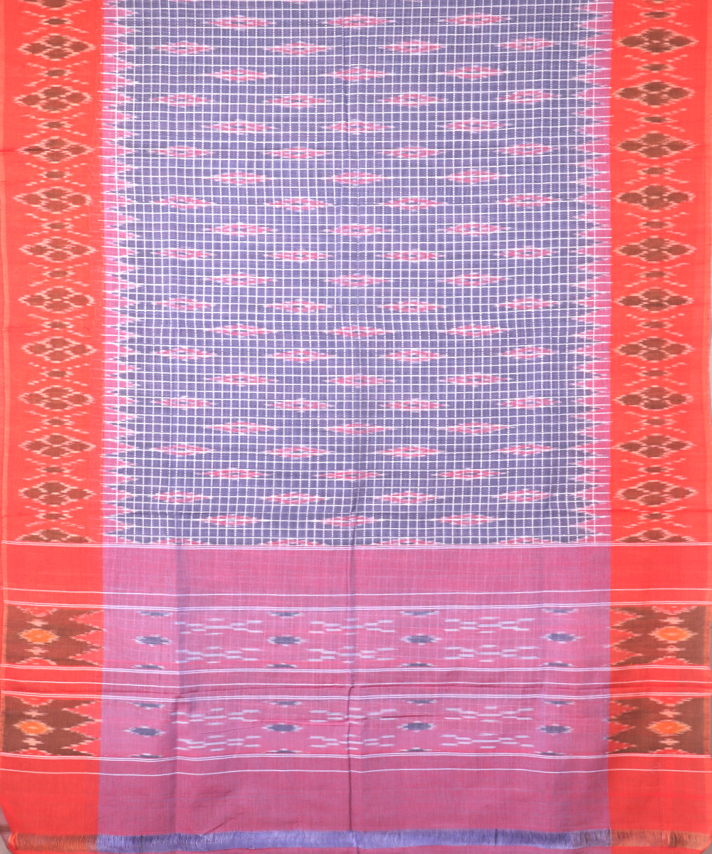 Independence blue color pochampally mercerised muthyampet cotton saree
