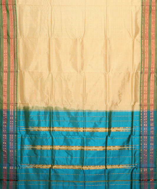Banana yellow color handloom Narayanpet silk saree