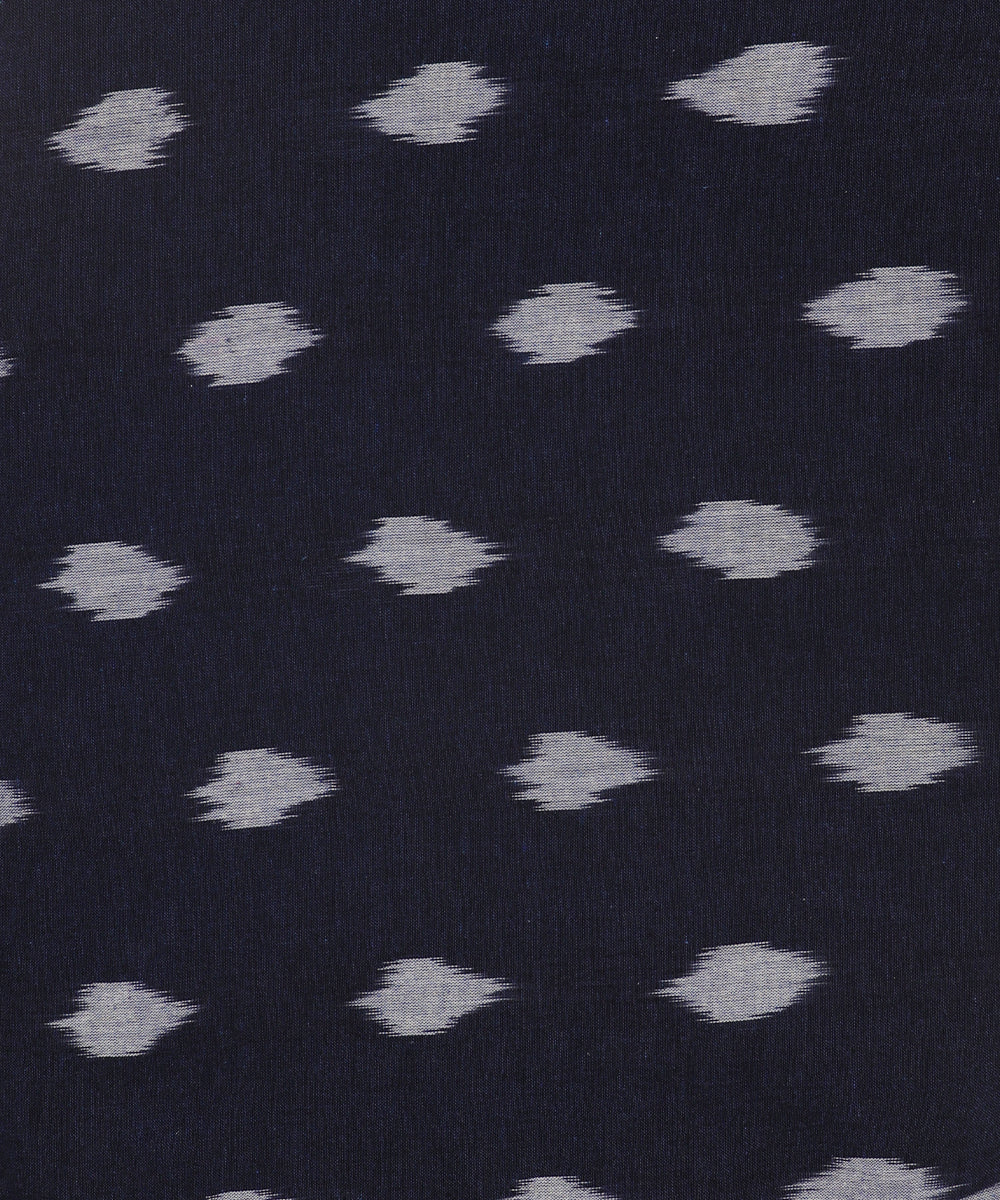 Denim blue color handloom pochampally cotton material