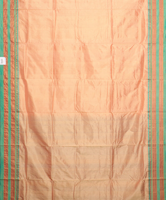 Multi-shade handloom Narayanpet silk saree