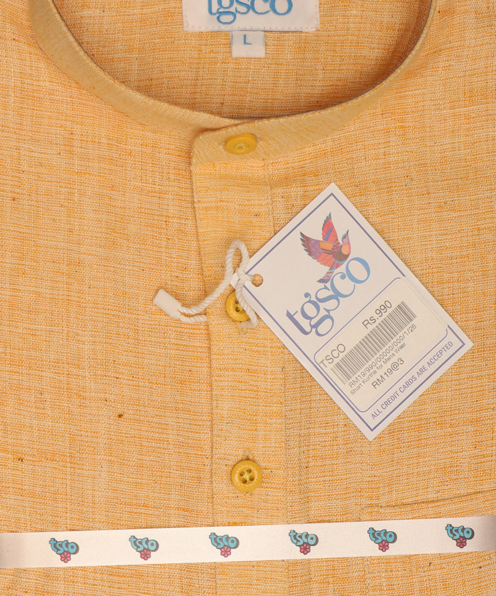 Handloom Men’s Khadi Short Kurta – Half Sleeves