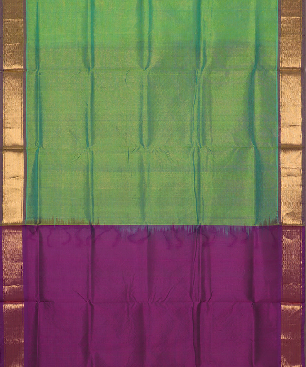Emerald green color handloom madhavaram sico saree