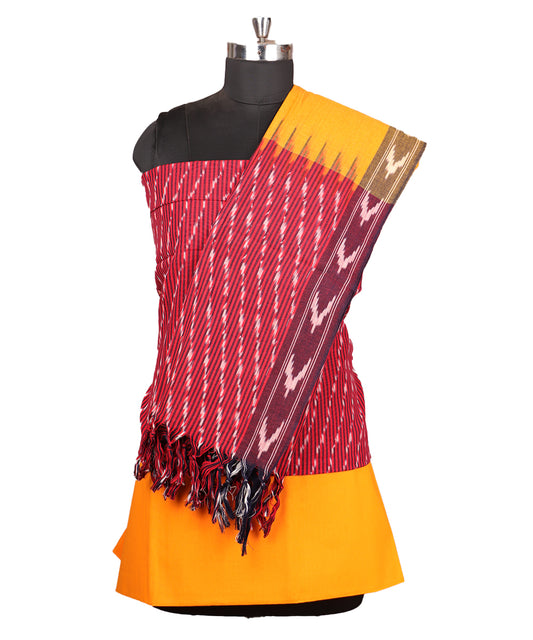 Imperial red color handloom pochampally punjabi suit