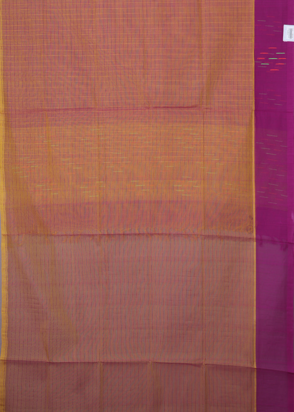 Multi-shade handloom venkatagiri cotton saree