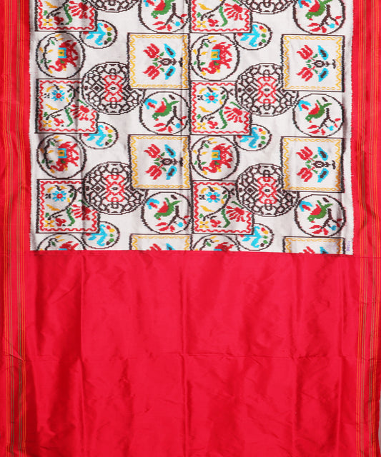 Seal gray color handloom rajkot silk saree