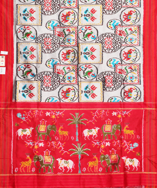 Seal gray color handloom rajkot silk saree