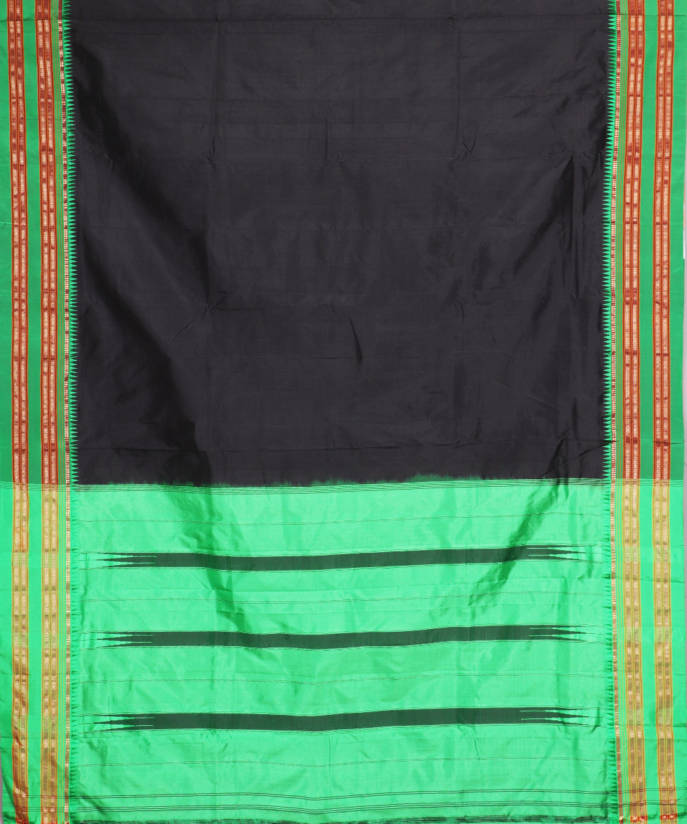 Black color handloom narayanpet silk saree