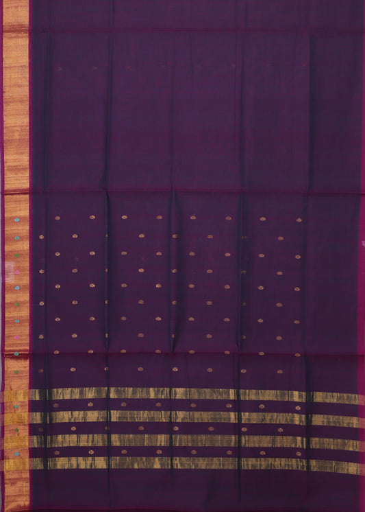 Multi-shade handloom venkatagiri cotton saree