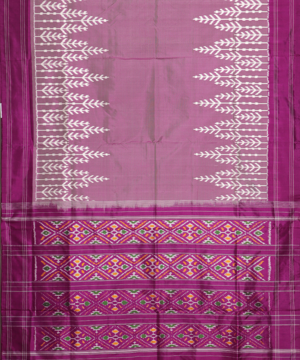African violet color handloom rajkot silk saree