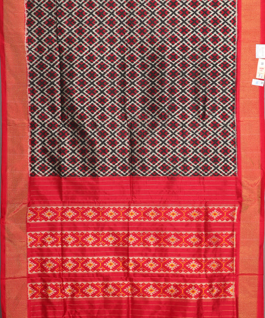 Multi-color handloom rajkot silk saree