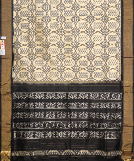 Laguna yellow color handloom rajkot silk saree