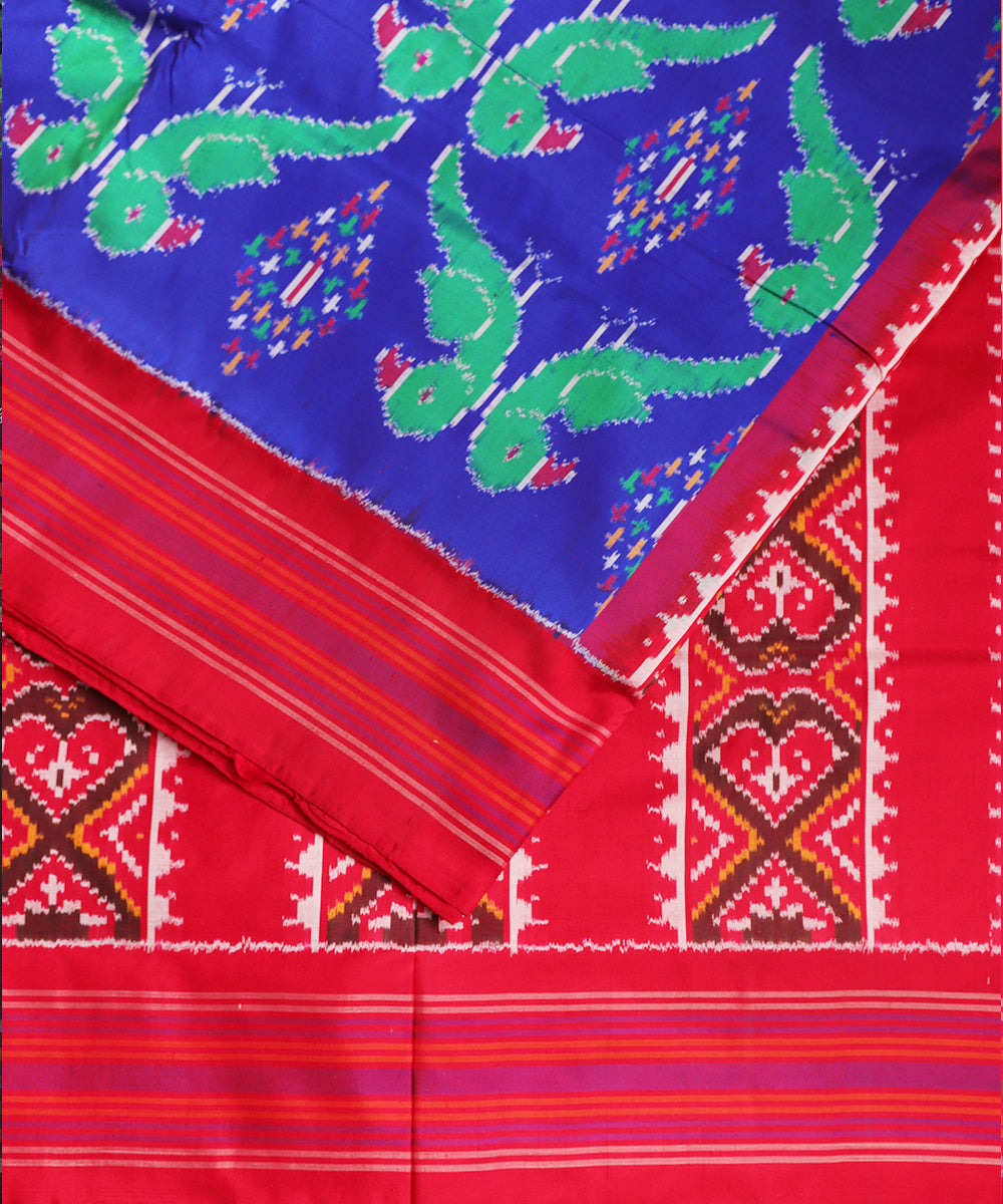 Blue color handloom rajkot silk saree