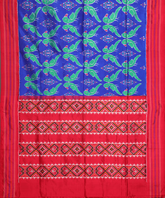 Blue color handloom rajkot silk saree