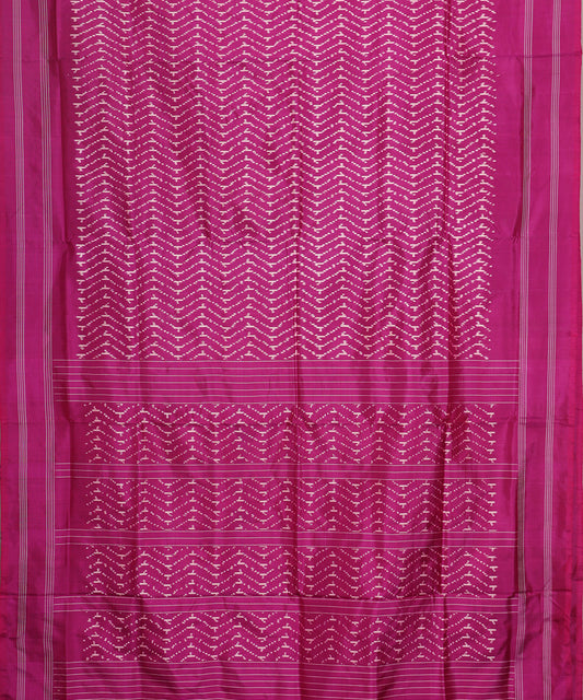 Lollipop violet color handloom rajkot silk saree