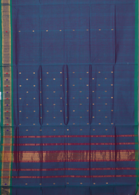 Multi-shade handloom venkatagiri cotton saree