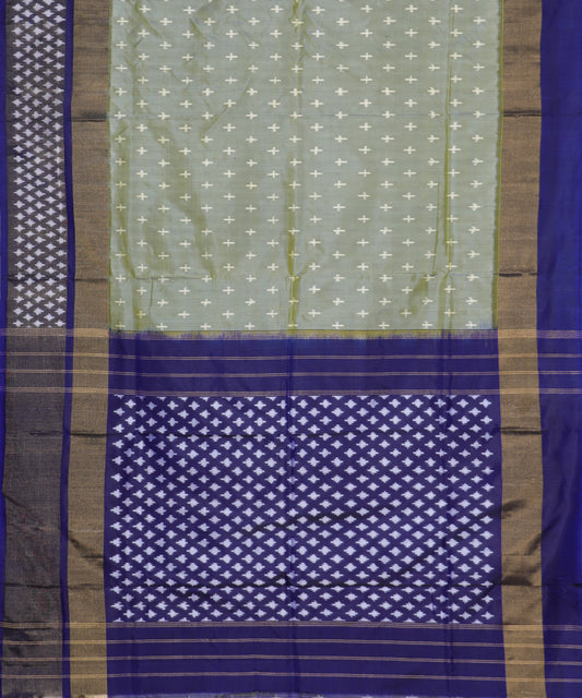 Moss green shade handloom rajkot silk saree