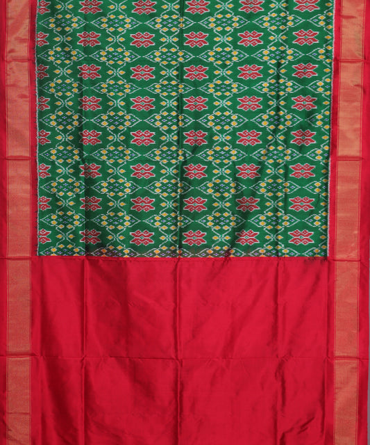 Sacramento green color handloom rajkot silk saree