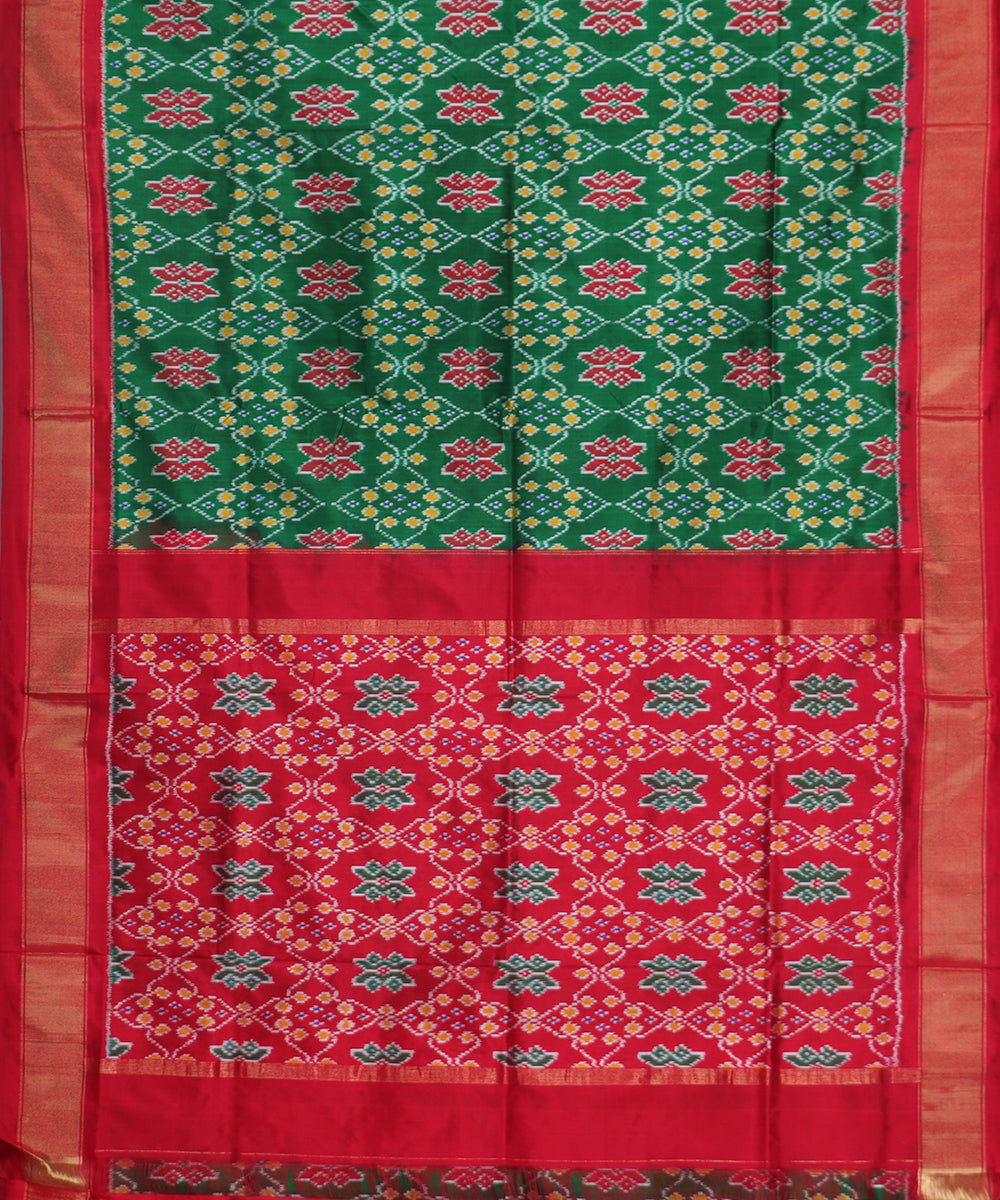 Sacramento green color handloom rajkot silk saree