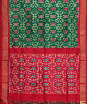 Sacramento green color handloom rajkot silk saree