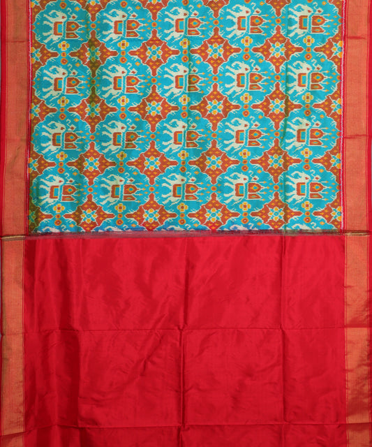 Multi-shade handloom rajkot silk saree
