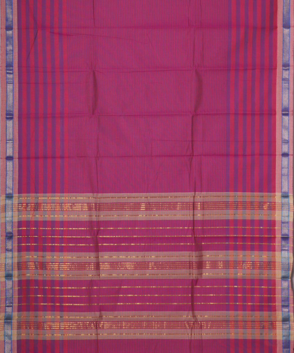 Fandango violet color handloom narayanpet cotton saree