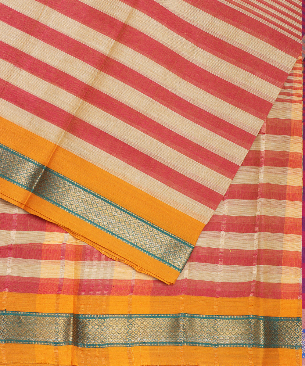 Multi-color handloom narayanpet cotton saree