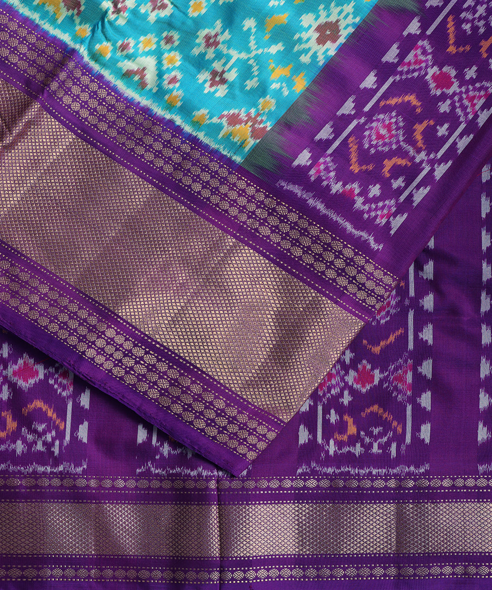 Jungle green shade handloom rajkot silk saree