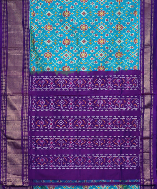 Jungle green shade handloom rajkot silk saree