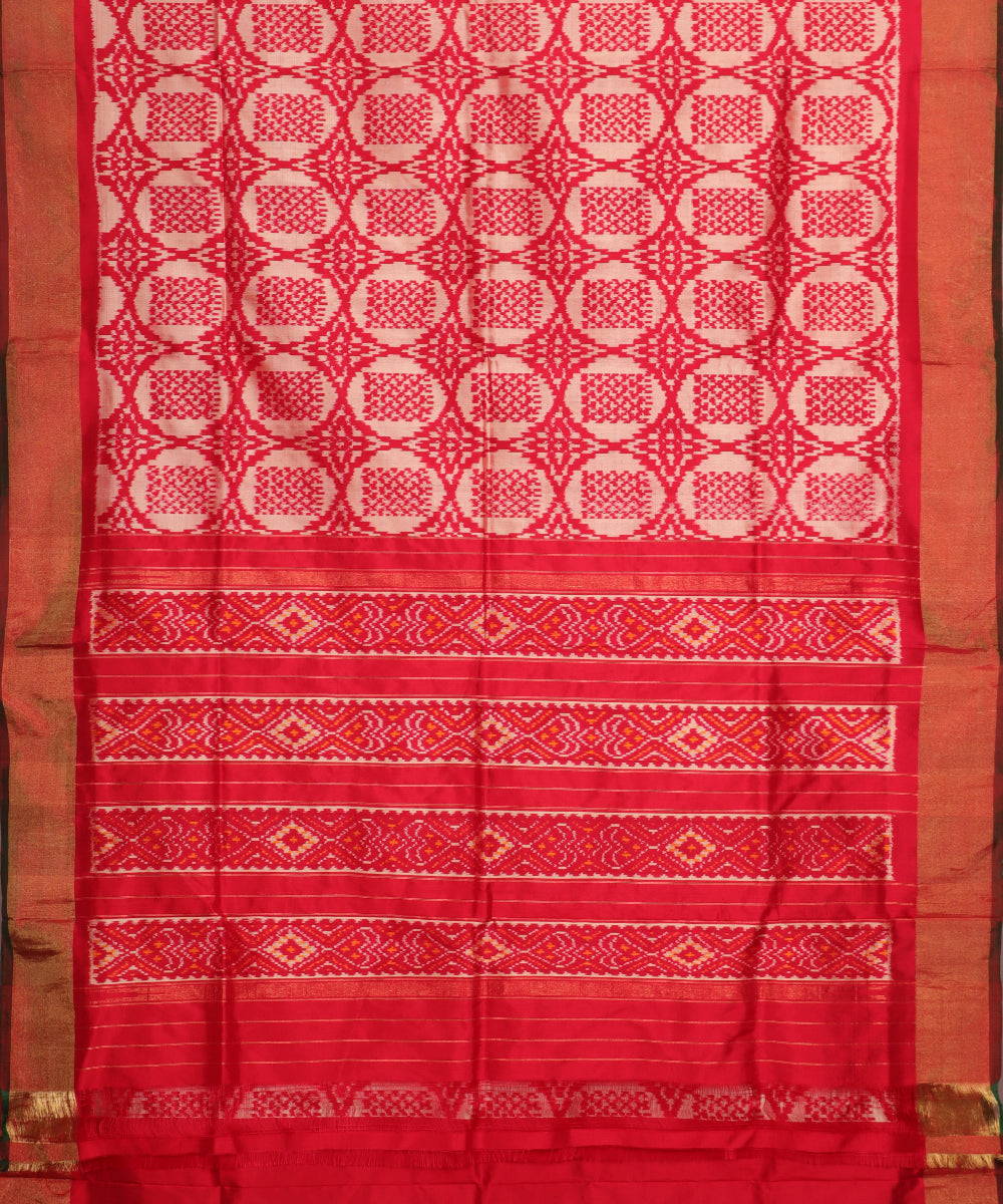 Multi-color handloom rajkot silk saree