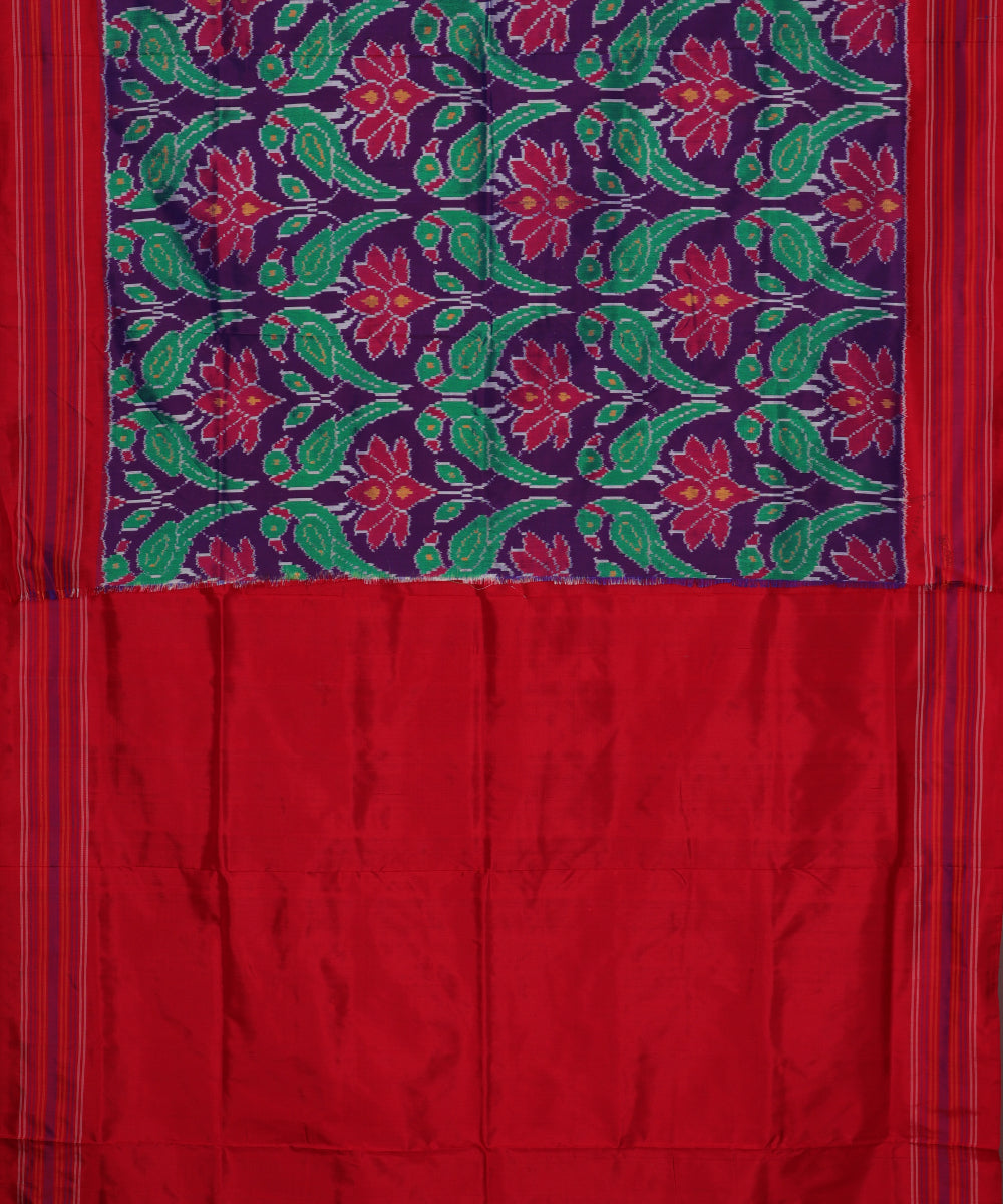 Eggplant color handloom rajkot silk saree