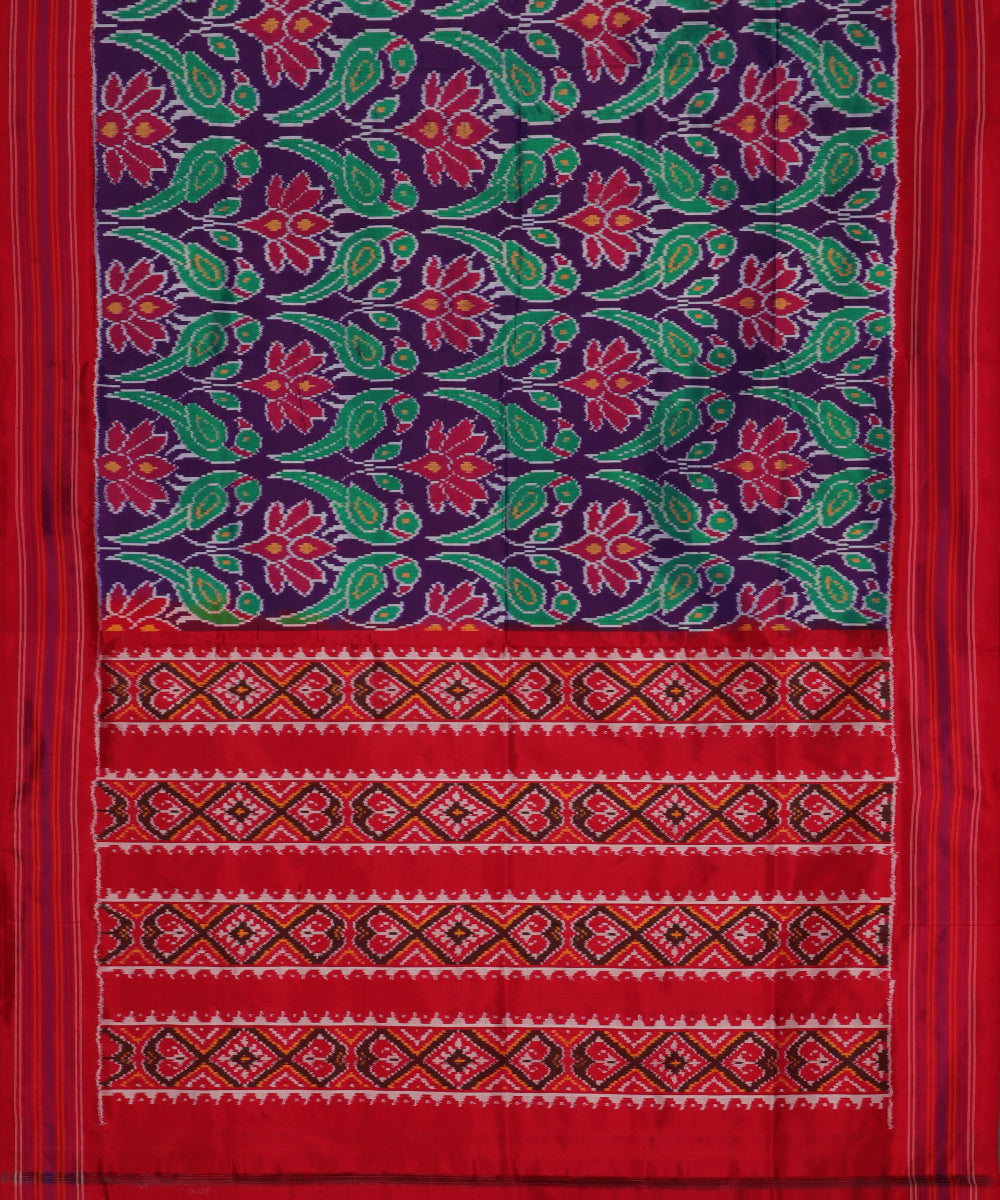 Eggplant color handloom rajkot silk saree