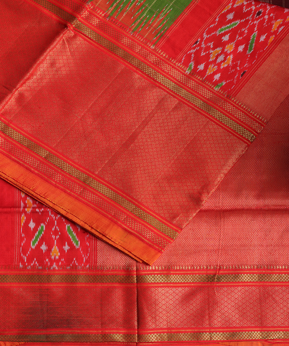 Forest green color handloom rajkot silk saree