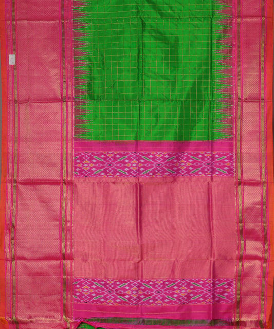 Green color handloom rajkot silk saree