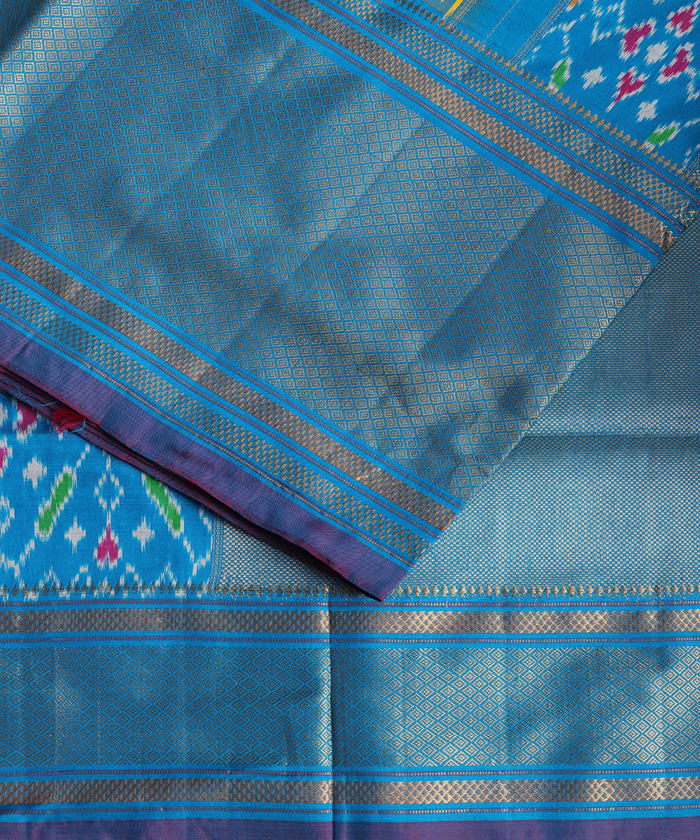 Tuscany yellow color handloom rajkot silk saree