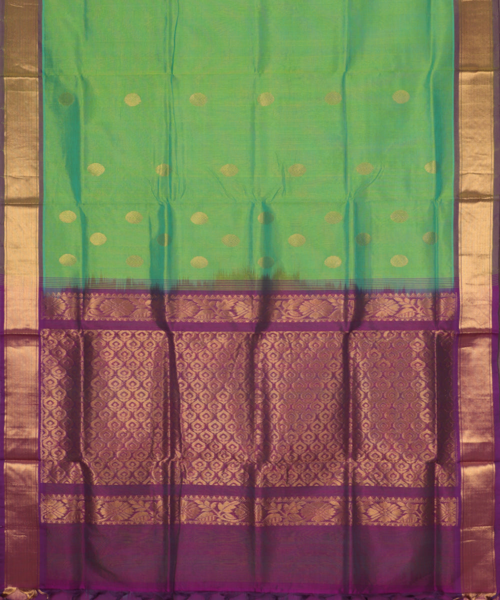 Emerald green color handloom madhavaram sico saree