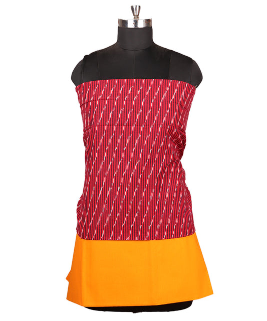 Imperial red color handloom pochampally punjabi suit